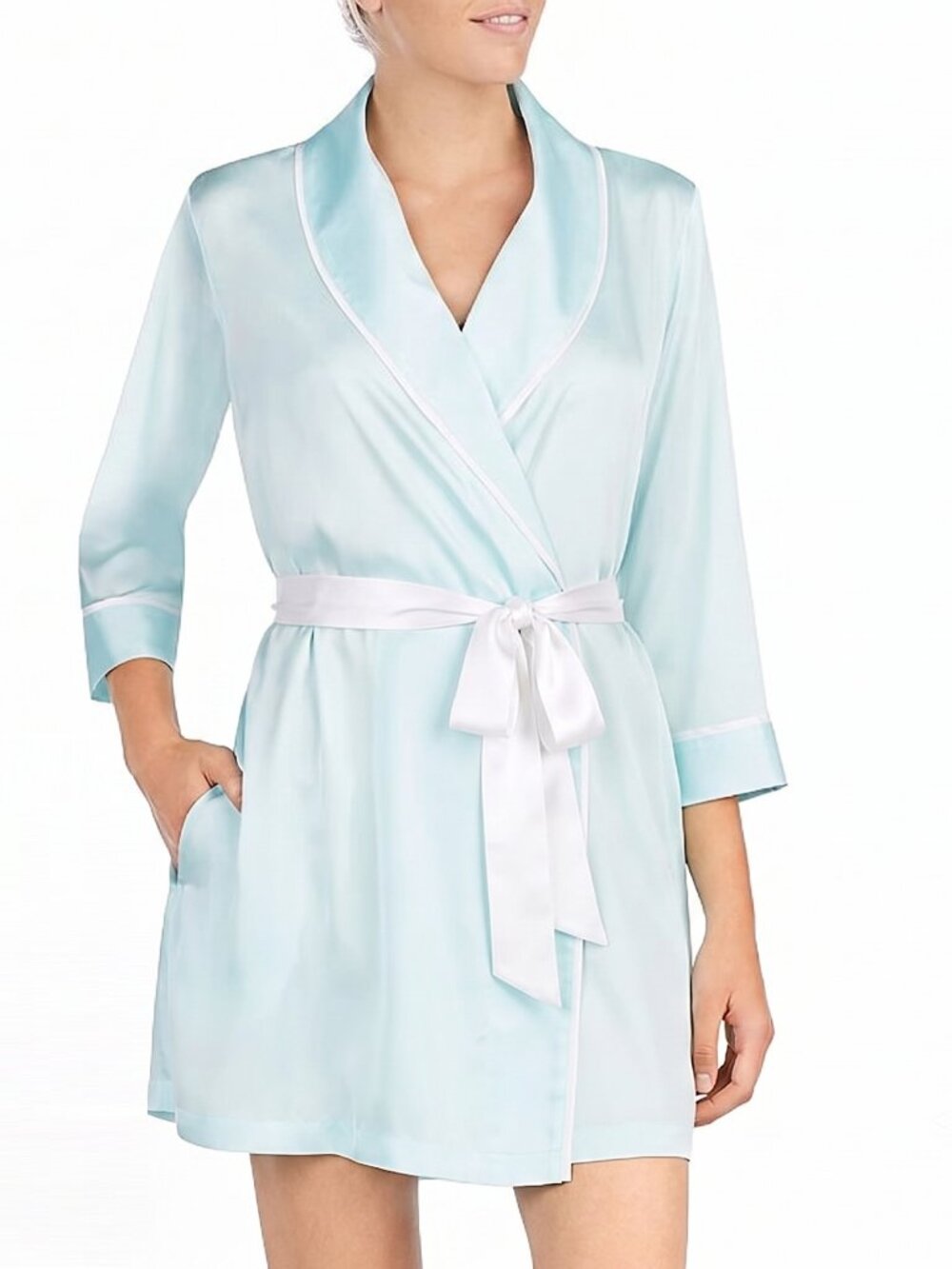 Kate Spade New York Bridal "Happily Ever After" Charmeuse Short Robe Size XS/S